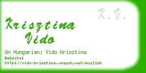 krisztina vido business card